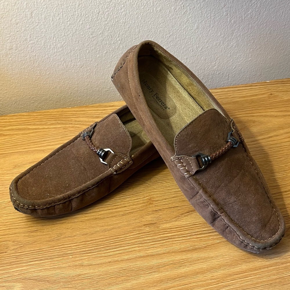 Henry Ferrera brown suede loafers (Size 11)